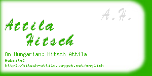 attila hitsch business card